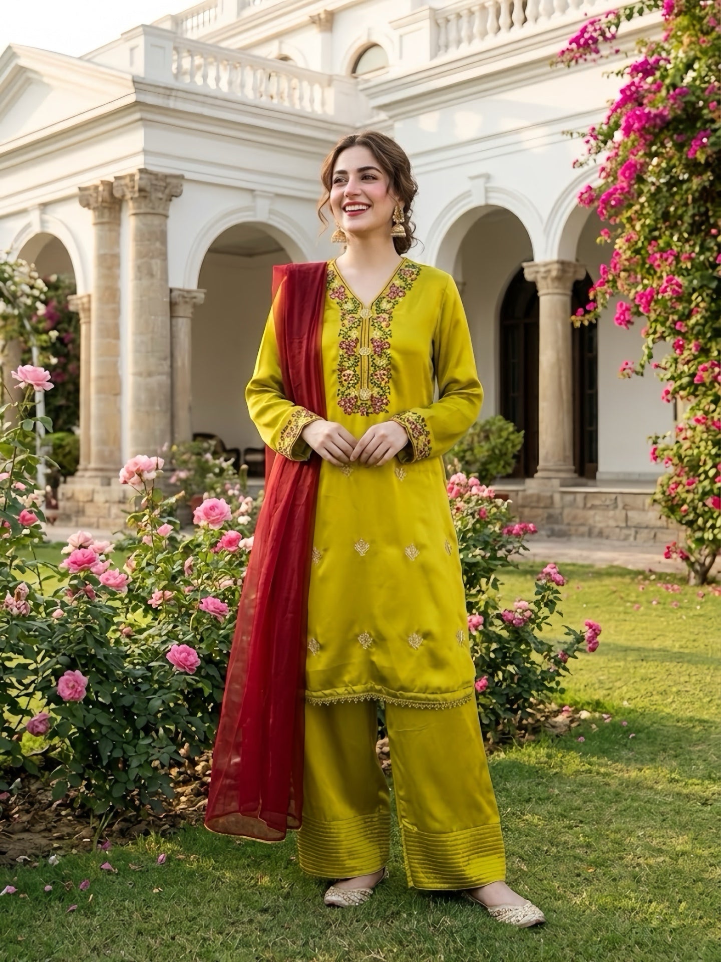 Lime Zest Silk Ensemble