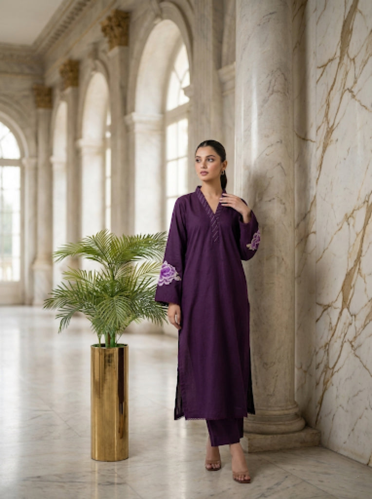 The Plum Sleeve Set